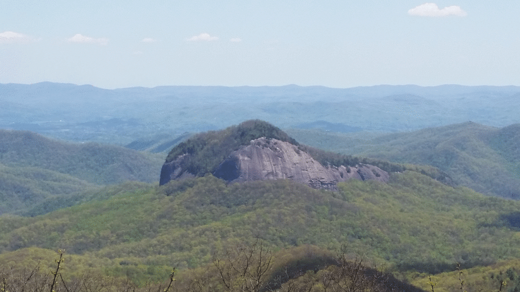 Looking Glass Rock as viewed from the Blue Ridge Parkway