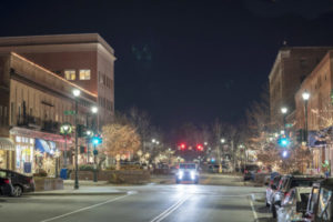 Downtown Hendersonville at Christmas time